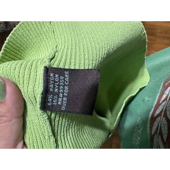 Camille La Vie Green Ruffle Trim Sleeveless Top – Size M - Picture 6 of 7